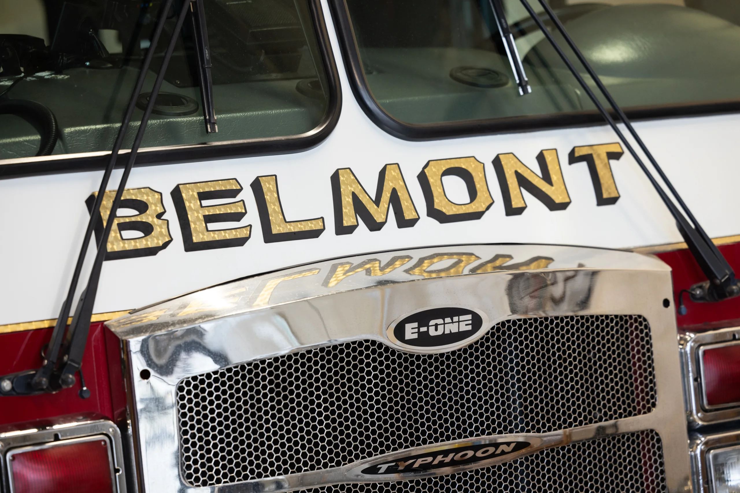 Face of Belmont Fire Truck