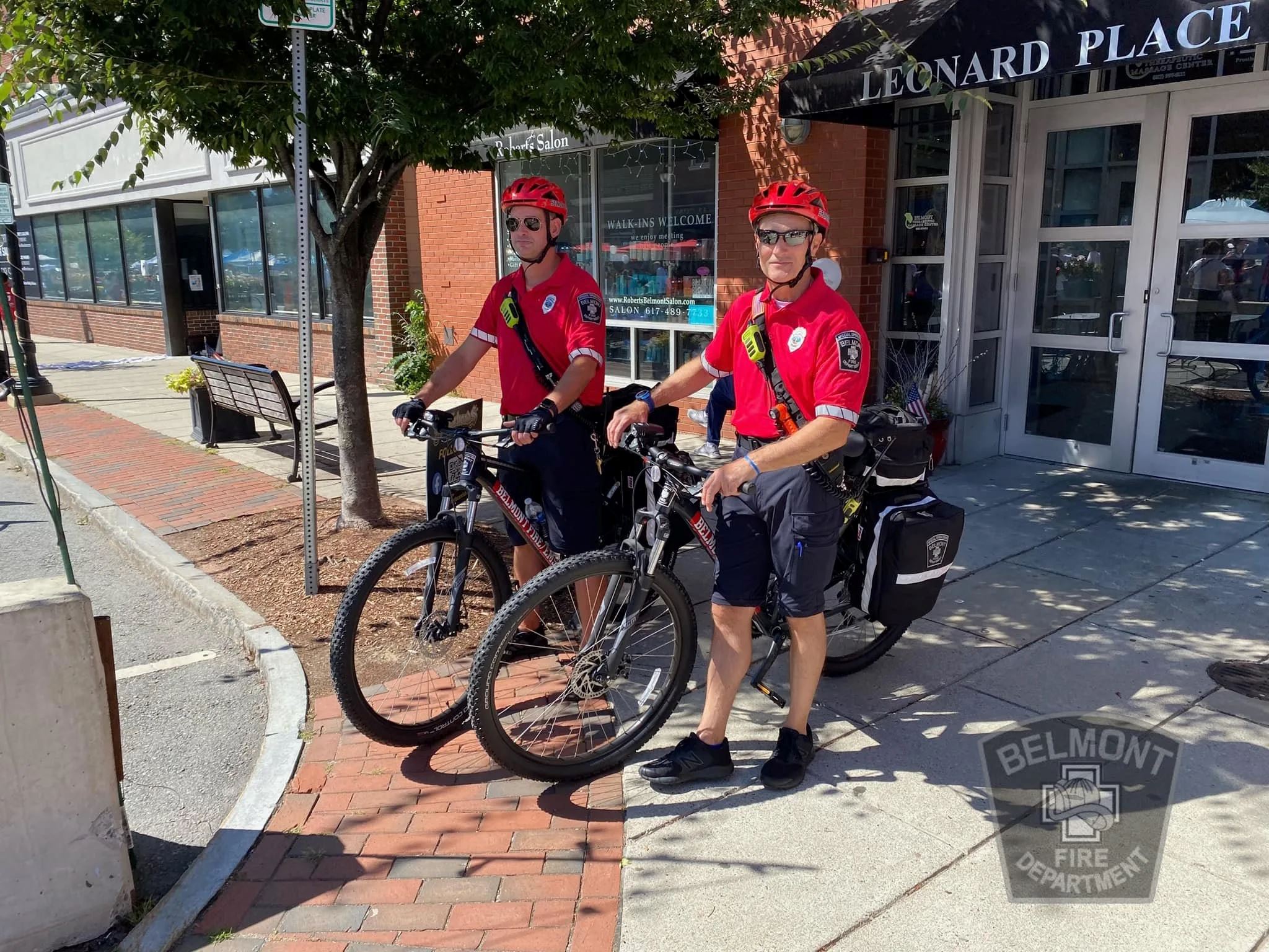 Fire Department Bike Unit with Their Bikes and Gear