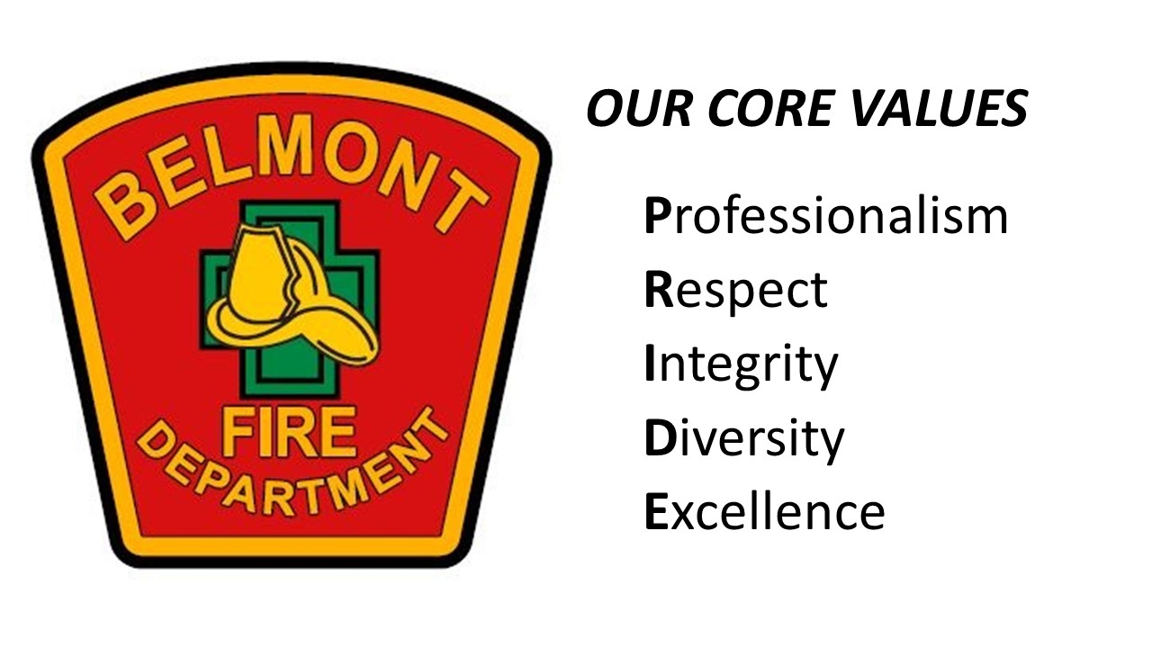 Belmont Fire Department Core Values