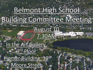 Belmont High School Building Committee Meeting