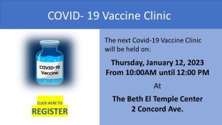 COVID 19 Vaccine Clinic on January 12, 2023