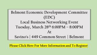 EDC Networking Event March 28th 