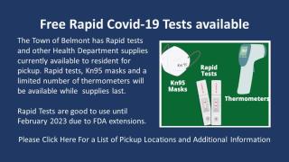 Free Rapid Covid-19 Tests Available