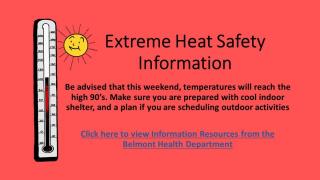 Extreme Heat Safety Information 