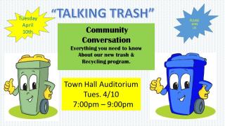 Community Conversation on new trash and recycling program