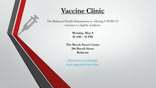 COVID-19 Vaccine Clinic: Monday, May 8