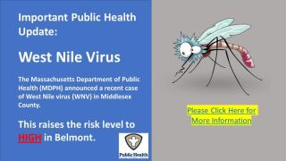 Important Public Health Update: West Nile Virus 