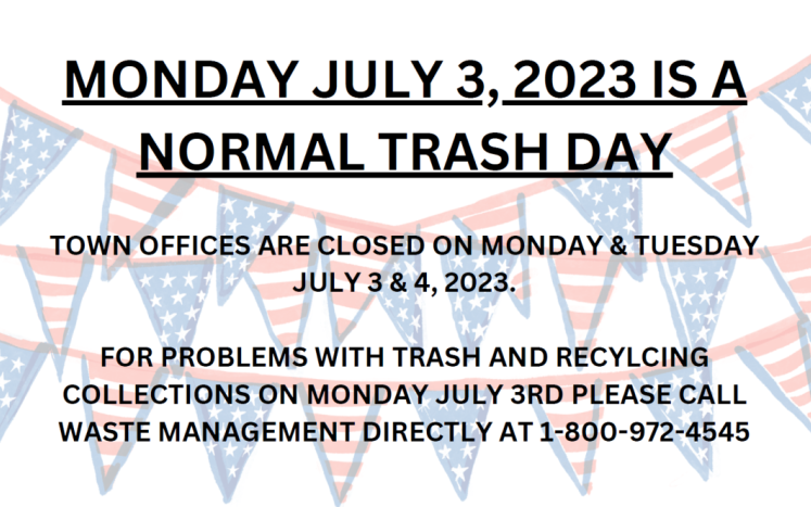 July 3rd Trash Announcement 
