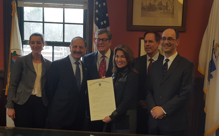 Lt. Governor signs the Community Compact with the BOS