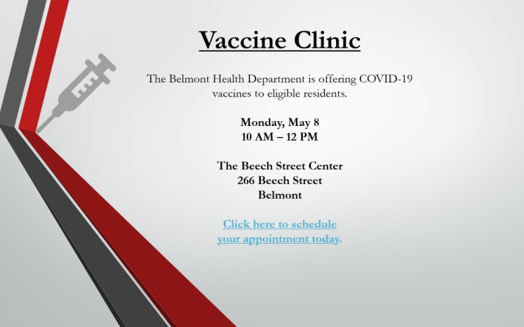 COVID-19 Vaccine Clinic: Monday, May 8