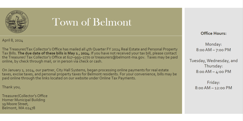 FY2024  Bill Announcement - Personal Property and Real Estate